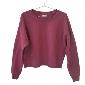 SIMON MILLER Faded Red Raw Edge Oversized Terry Sweatshirt Size 2 (M)